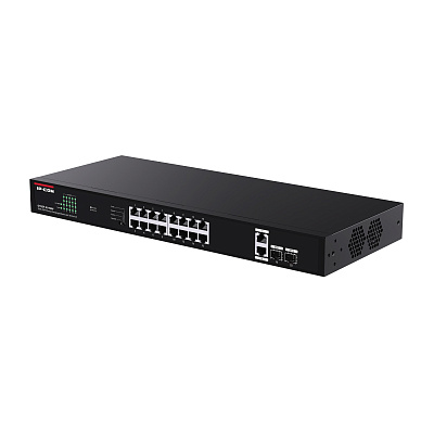 картинка IP-Com G1120P-16-150W Коммутатор 16-портовый неуправляемый PoE от компании Intant